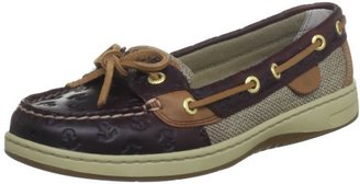 Sperry Womens Angelfish Embossed Anchors Lace-Up Flats