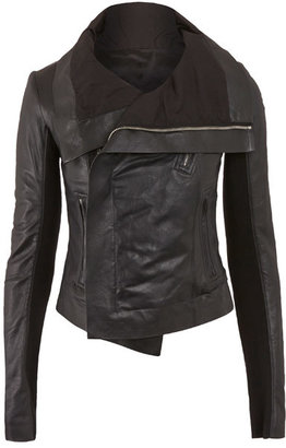Rick Owens Black Classic Leather Biker Jacket