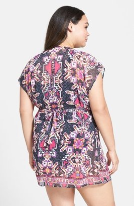 Becca Etc 'Cozumel' Print Cover-Up Tunic (Plus Size)