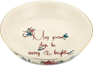Lenox Winter Greetings May Days be Merry Low Bowl