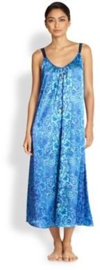 Oscar de la Renta Sleepwear Persian Scroll Long Gown