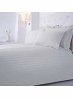 Hotel Collection Luxury Dobby stripe king duvet set white