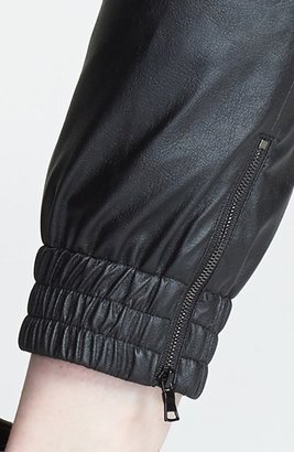 L'Agence Faux Leather Sweatpants