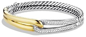 David Yurman Labyrinth Single-Loop Bracelet with Diamonds & Gold