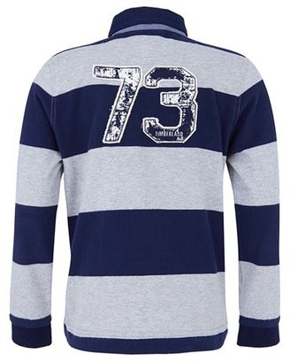 Timberland Grey and Navy Stripe Rugby