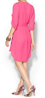 Collective Concepts Tab Sleeve Wrap Dress