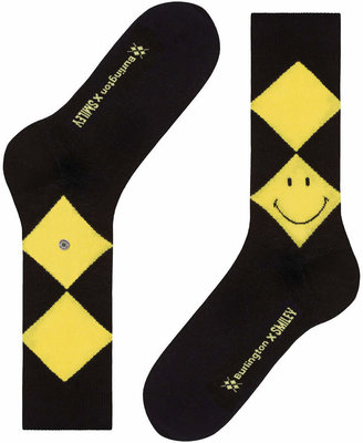 Burlington Argyle Smiley Socks