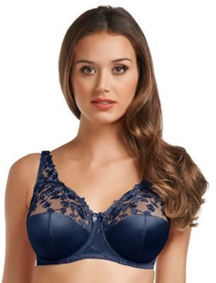 Fantasie Navy 'Belle' lace full cup underwired bra