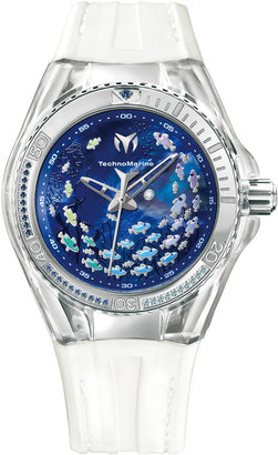 Technomarine TECHNO MARINE Cruise Aquarius Womens Blue Dial White Chronograph Watch