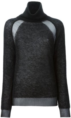 Diesel turtle-neck sheer sweater