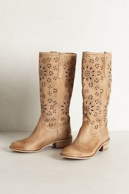 Anthropologie Alissia Cactus Flower Perforated Boots