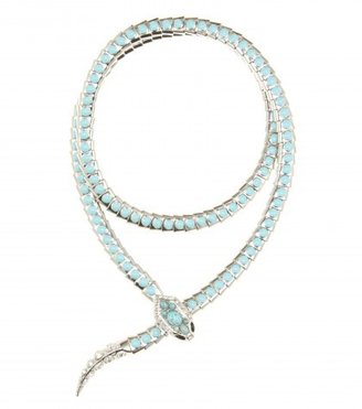 Roberto Cavalli Embellished Snake Necklace