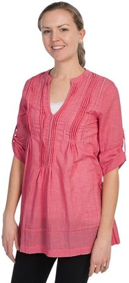 dylan Whisper Cotton Pintuck Tunic Shirt - 3/4 Sleeve (For Women)
