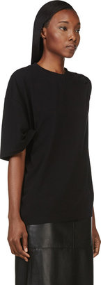 Maison Martin Margiela 7812 Maison Martin Margiela Black Stretch Jersey Rolled-Sleeve T-Shirt