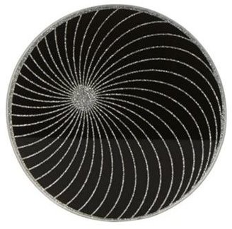 Star by Julien Macdonald Designer pack of four glass black swirl coasters