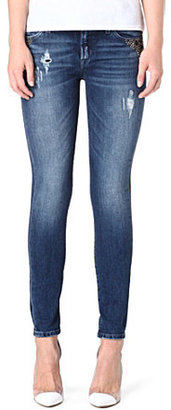7 For All Mankind Skinny mid-rise stretch-denim jeans
