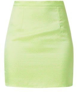 Fashion Union Neon Lime Animal Print Mini Skirt