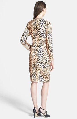 Clove Leopard Print Woven Shift Dress (Regular & Petite)