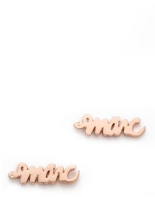 Marc by Marc Jacobs Script Snake Stud Earrings