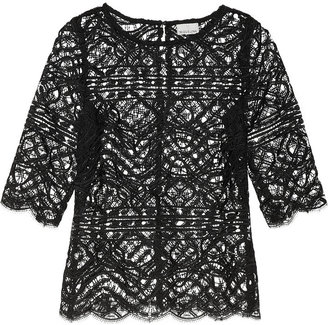 Miguelina Kitty crocheted lace top