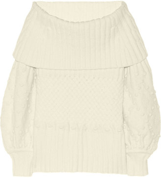 Oscar de la Renta Wool and cashmere-blend sweater