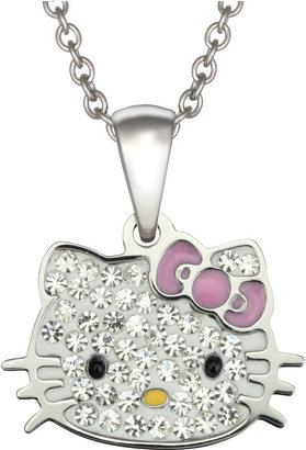 Hello Kitty FINE JEWELRY Girls Stainless Crystal Pendant Necklace