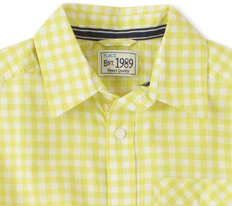Children's Place Yellow checked shirt