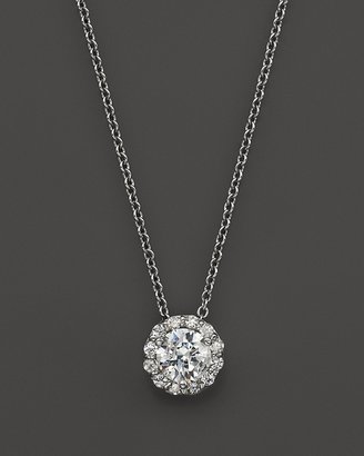 Bloomingdale's Certified Diamond Halo Pendant Necklace in 14K White Gold, 1.50 ct. t.w.