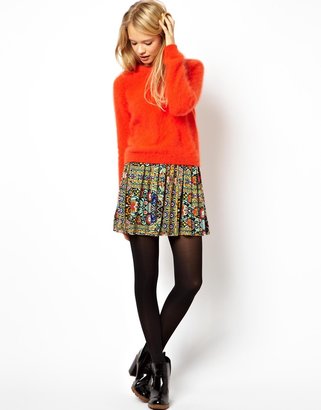 ASOS Skater Skirt in Floral Print - Multi