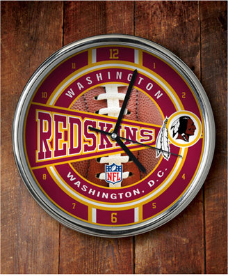 Redskins Memory Company Washington Chrome Clock