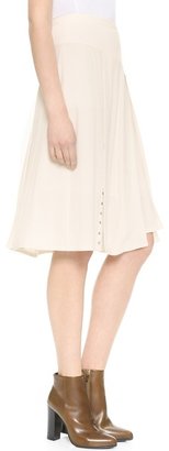 Rebecca Taylor Crepe Asymmetrical Skirt
