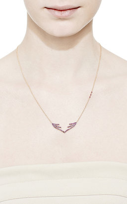 Paige Novick Stella Curved Open Wing Pendant Ruby