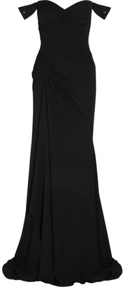 Versace Embellished silk-chiffon gown