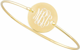 Sarah Chloe Chiara Monogrammed Circle Bracelet, Gold