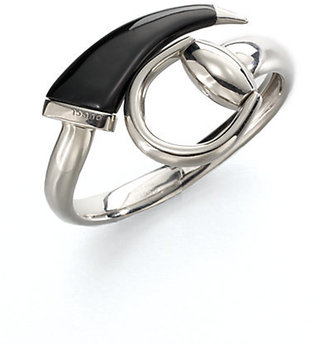 Gucci Horsebit Sterling Silver Bangle Bracelet