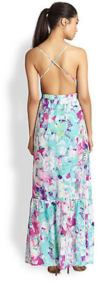 Parker Anna Floral-Print Silk Maxi Dress