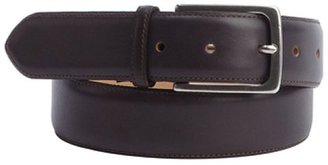 John Varvatos dark brown leather rectangle buckle belt