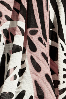 Proenza Schouler Wrap-effect printed silk-chiffon skirt