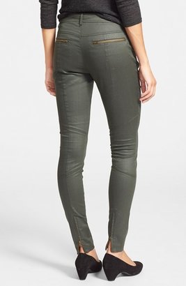 Eileen Fisher The Fisher Project Coated Denim Skinny Moto Jeans