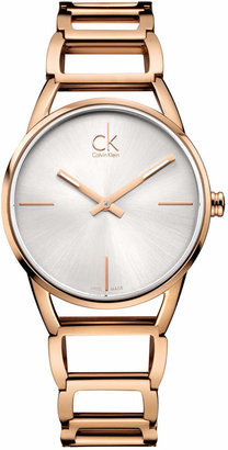Calvin Klein Swiss Stately Rose Gold-Tone Pvd Stainless Steel Bracelet Watch 34mm K3G23626
