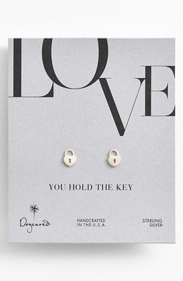 Dogeared 'Love - You Hold the Key' Boxed Stud Earrings