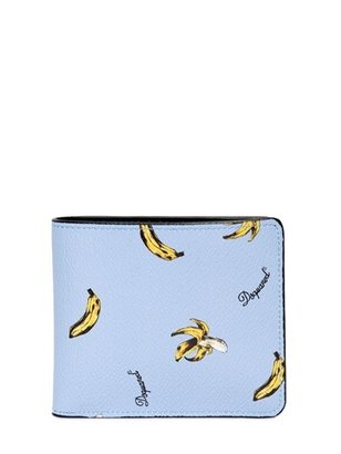 DSquared 1090 Dsquared2 - Banana Printed Faux Leather Wallet