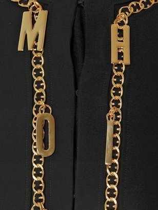 Moschino Chain Trim On Techno Crepe Jacket