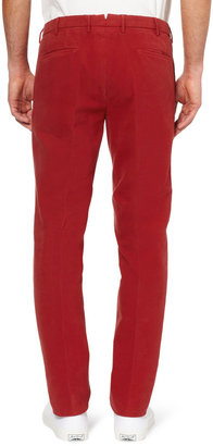 Incotex Slim-Fit Brushed Cotton-Blend Trousers