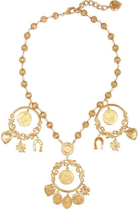 Dolce & Gabbana Gold-tone charm necklace
