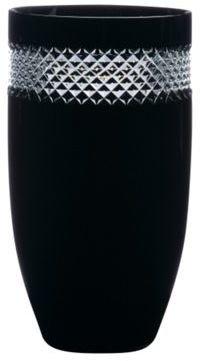 Waterford John Rocha at Crystal 12 inch 'Black' 24% lead crystal vase