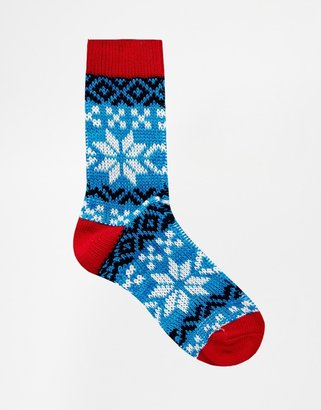 ASOS Christmas Boot Socks With Twisted Fairisle