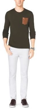 Michael Kors Men Leather-Pocket T-Shirt