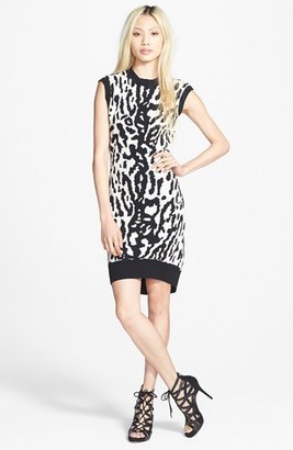 Style Stalker STYLESTALKER 'Own the Night' Leopard Print Sleeveless Cotton Sweater Dress