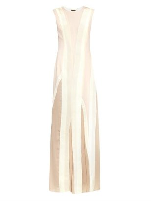 Bottega Veneta Bi-colour contrast-panel gown